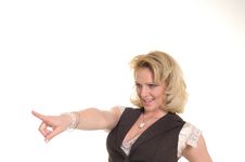 Woman To Show Something Royalty Free Stock Photos Woman To Show Something Royalty Free Stock Photos