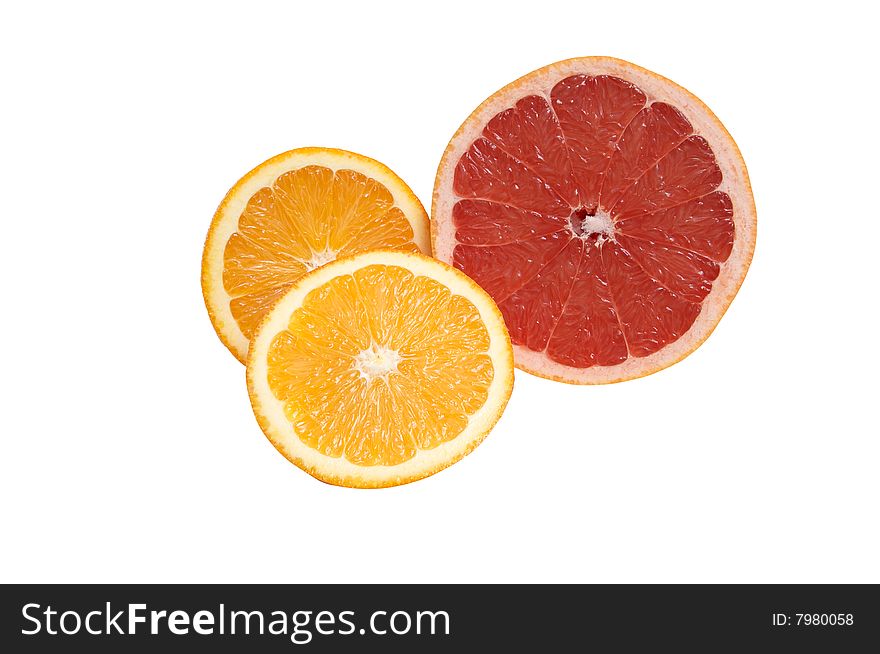 Citrus  fruit isolated on a wite background. Citrus  fruit isolated on a wite background.