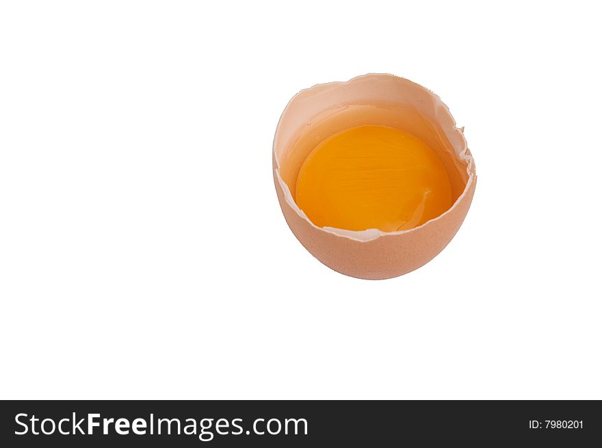 Broken egg isolated on a white background. Broken egg isolated on a white background.