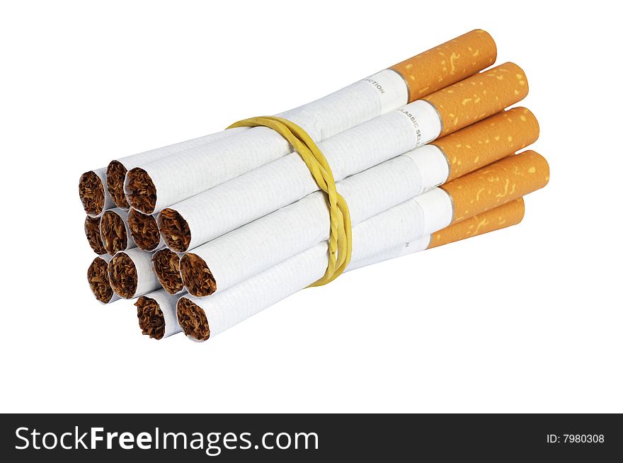 Cigarettes isolated on white background