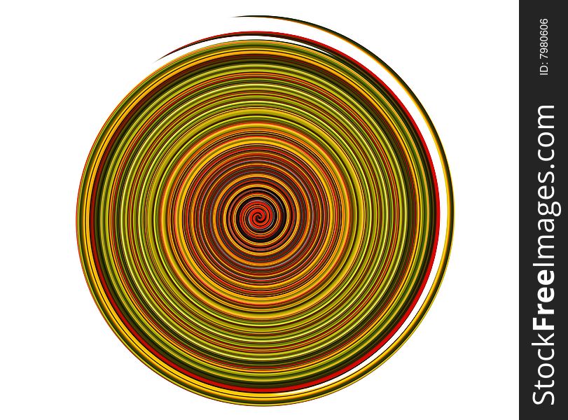 Illustration of motion in round shape.