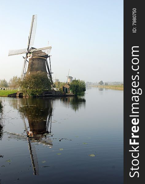 Windmills in Kinderdijk near Rotterdam (Holland)