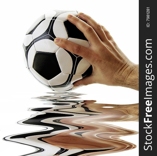 A soccer ball with a white background isolated