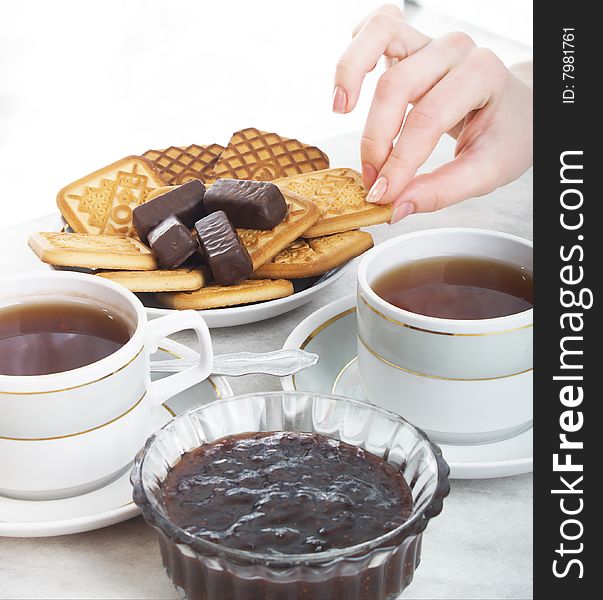 Beautiful still life composition of tea. Beautiful still life composition of tea