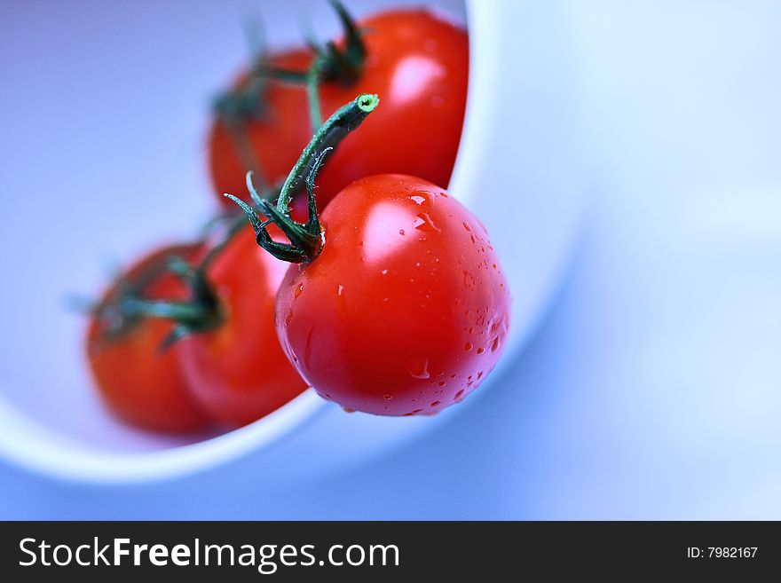Tomatoes of cherri on a white background. Tomatoes of cherri on a white background.