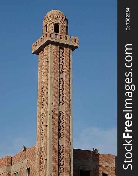 Mosque on a background blue sky, Khurgada, Egypt, Africa. Mosque on a background blue sky, Khurgada, Egypt, Africa