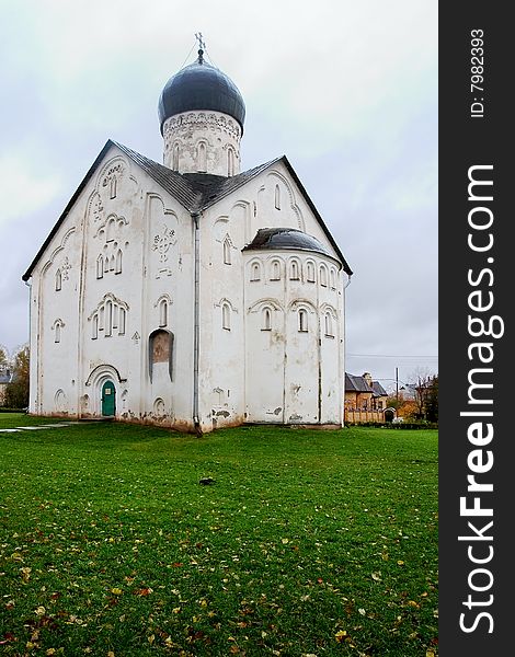 Medieval russian church in Novgorod, Russia