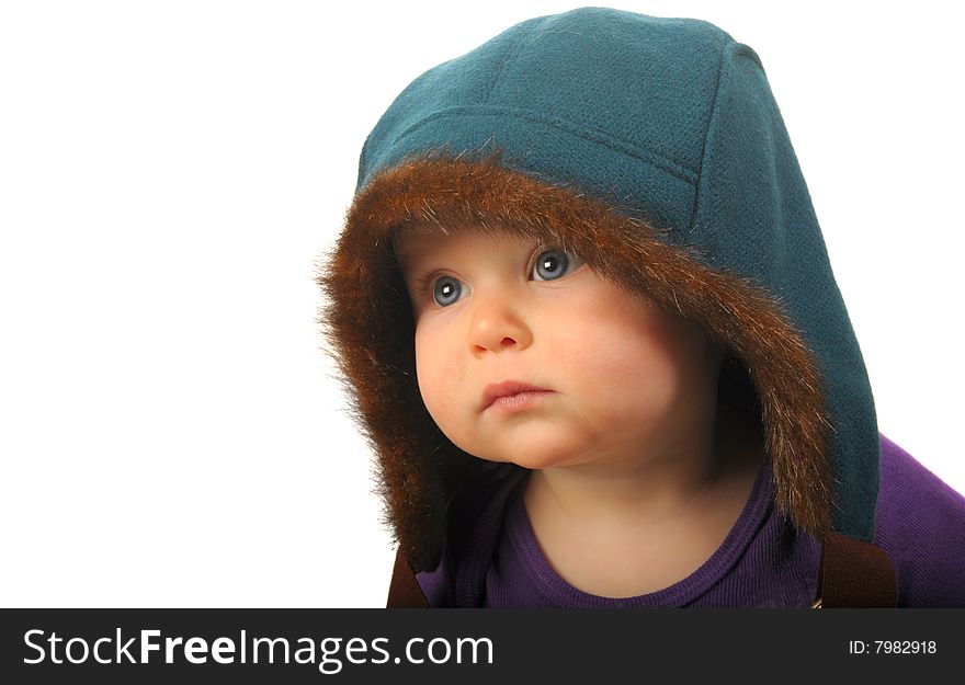 Very Cute Image of a Young Girl Newborn In Jacket. Very Cute Image of a Young Girl Newborn In Jacket