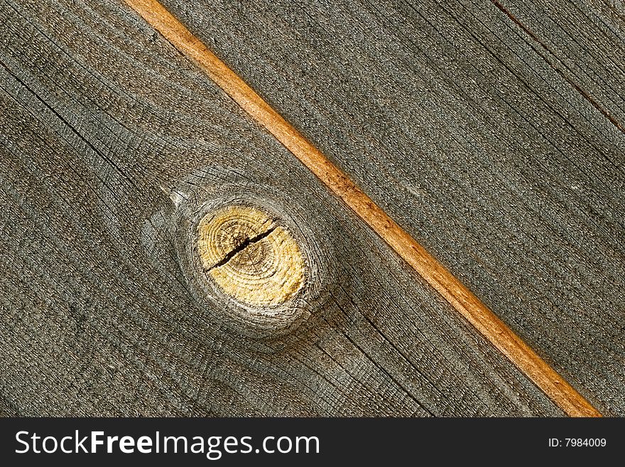 Rough wood with twig (abstract background)