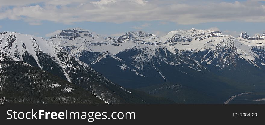 The snow convered rocky moutains, Banff, Alberta , Canada. The snow convered rocky moutains, Banff, Alberta , Canada