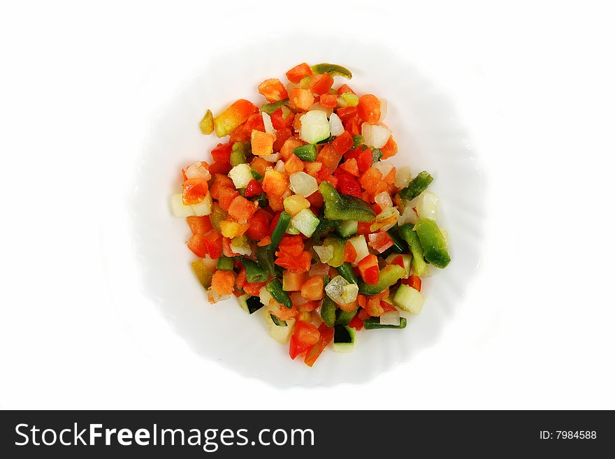 Fresh salad - pepper mix. vegetables
