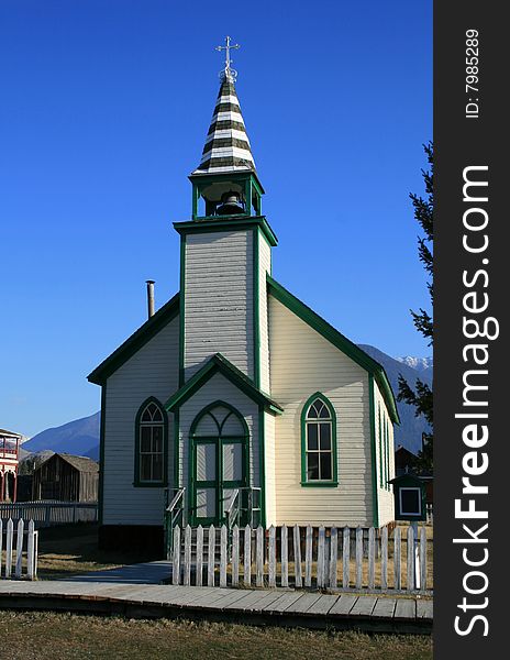 Old small church in Fort Steele Heritage Town. Old small church in Fort Steele Heritage Town