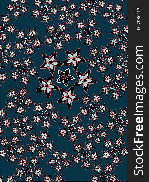 Funky Flowers Abstract Pattern