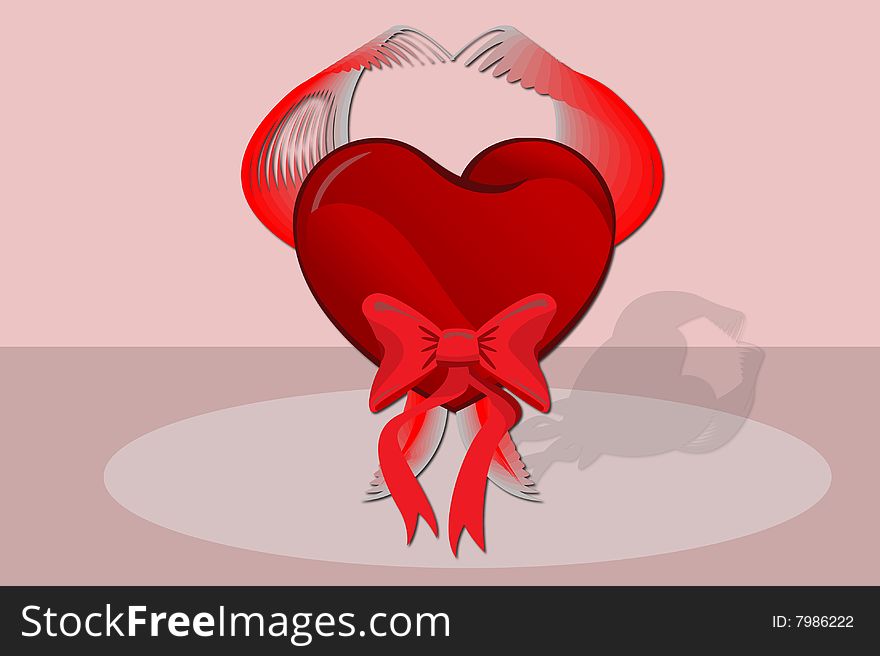 Valentine heart representation in this graphic illustration