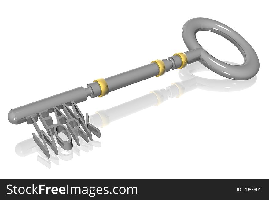A 3d Rendered Image showing the key to success