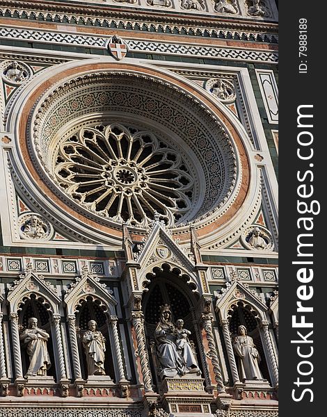 Architectural Details Of Cathedral In Florence