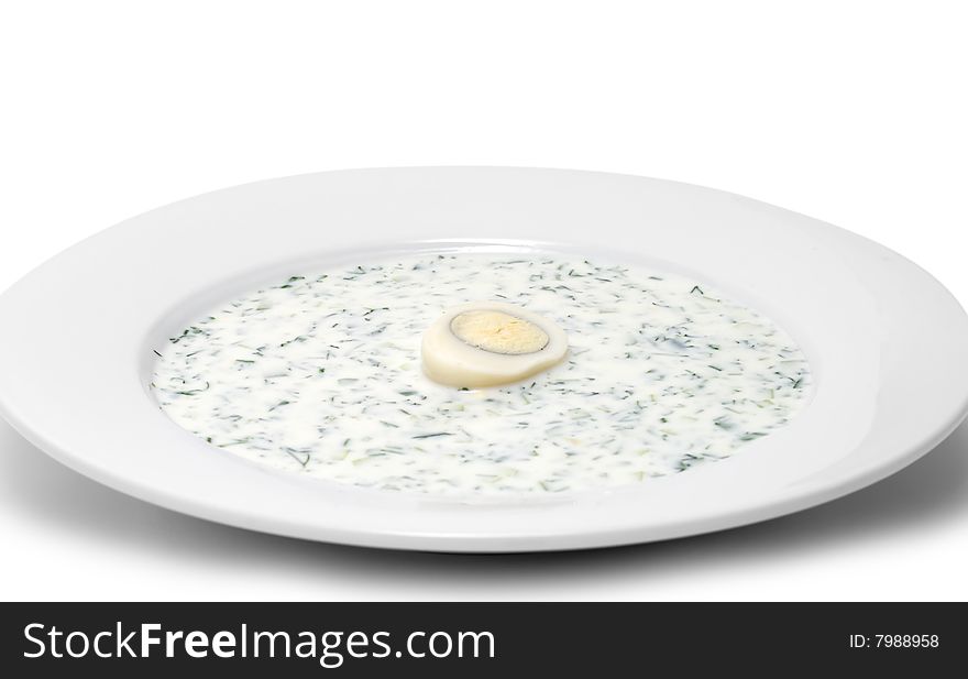 Cream of Greens Soup with Egg