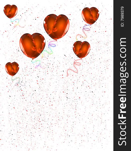 Red balloons for valentine day. Red balloons for valentine day