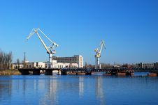 Cargo Cranes In Industrial Sea Port Royalty Free Stock Photo Cargo Cranes In Industrial Sea Port Royalty Free Stock Photo