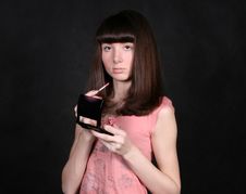 A Girl Making Up Stock Photography A Girl Making Up Stock Photography