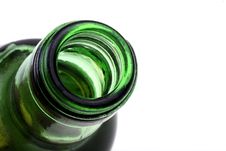 Green Glass Bottle Royalty Free Stock Photography