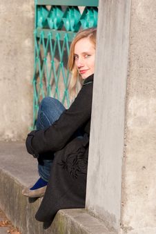 Girl On Bridge Stock Photos Girl On Bridge Stock Photos