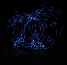 Neon Lights In The Dark Stock Photography