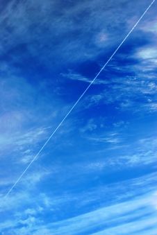 Beautiful Clouds And Sky With Flying Airplane Jet Stock Image Beautiful Clouds And Sky With Flying Airplane Jet Stock Image