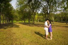 Loving Couple In The Outdoor Royalty Free Stock Photos