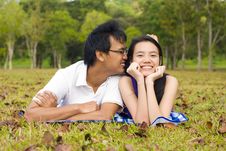 Loving Couple In The Outdoor Stock Image