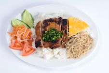 Grilled Chicken Over Rice Royalty Free Stock Photo Grilled Chicken Over Rice Royalty Free Stock Photo
