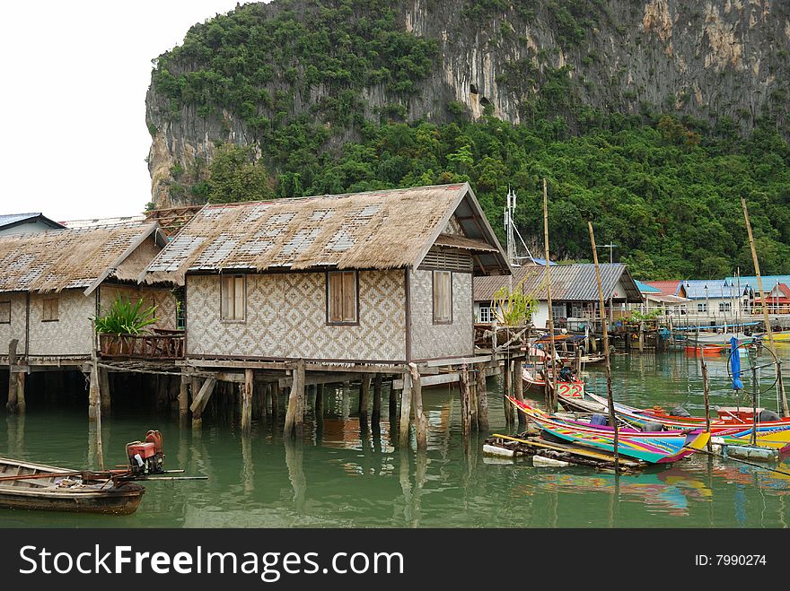 Village on sea near Phuket, Thailand