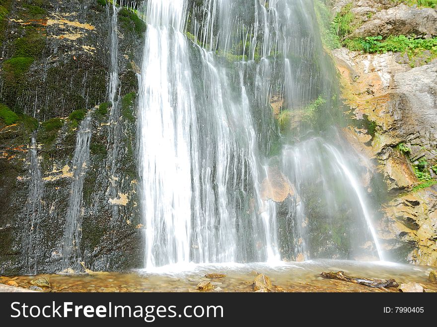 Waterfall in a national park Mala Fatra, Slovakia