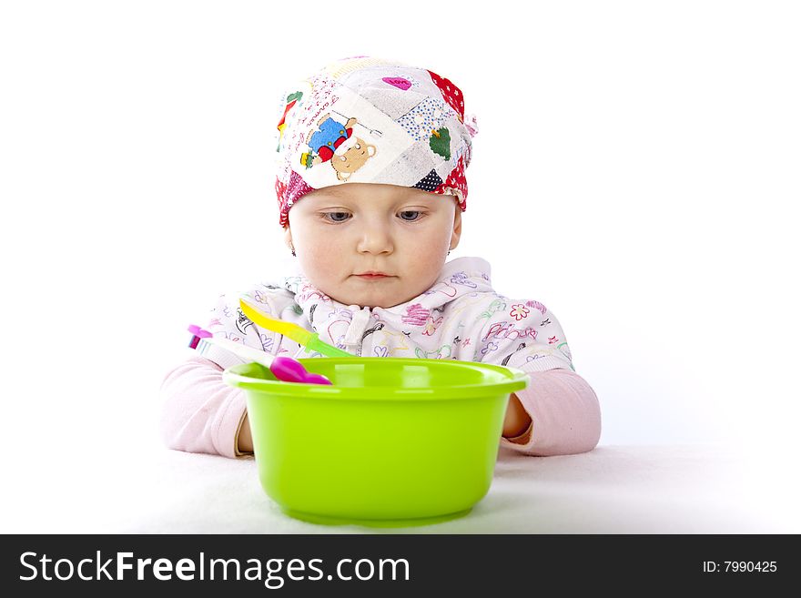 Studio photo of beauty little baby. Studio photo of beauty little baby