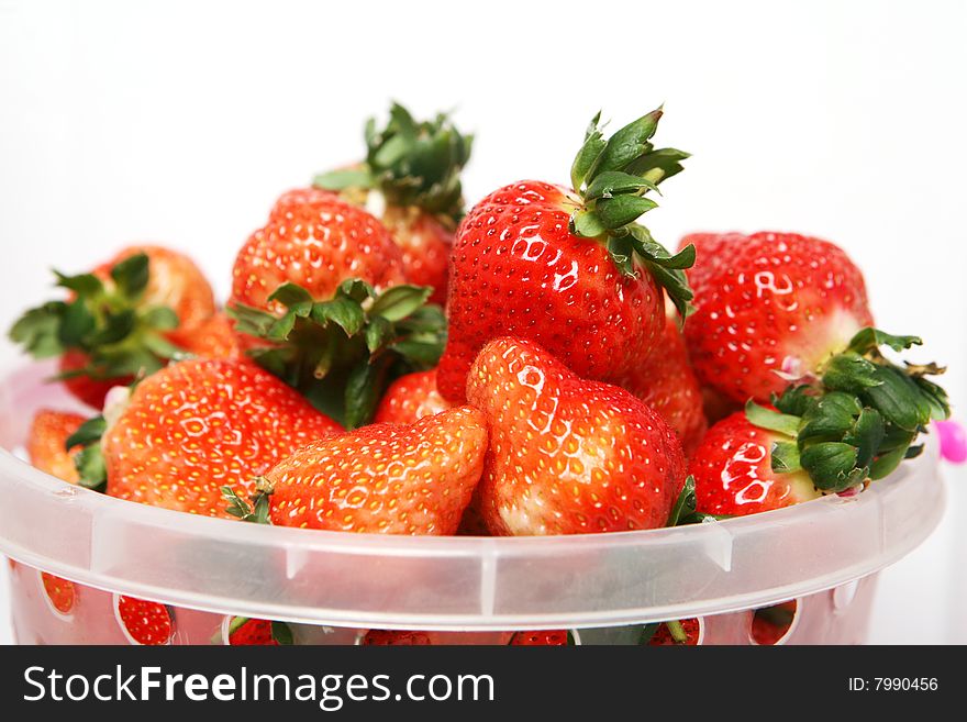 Fresh strawberry with white background