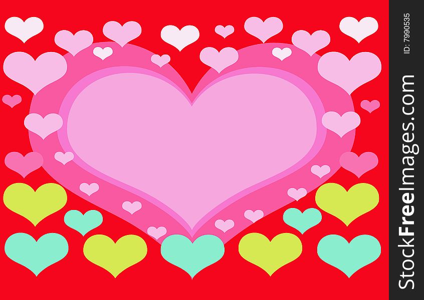 Heart illustration background for Valentin`s day etc. Heart illustration background for Valentin`s day etc.