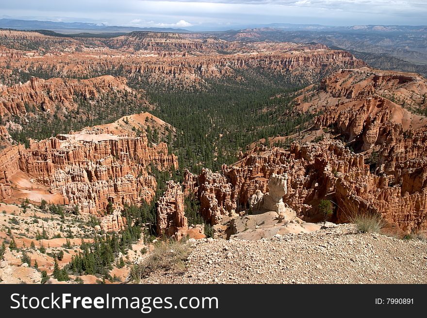 View on Bryce Canyon in late August