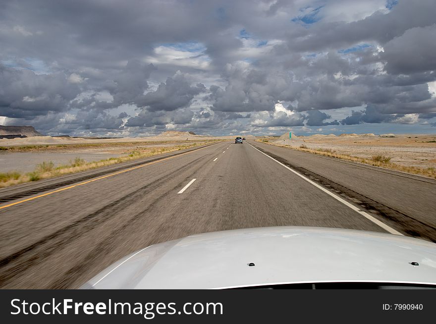 Dark clouds over ut-12 highway