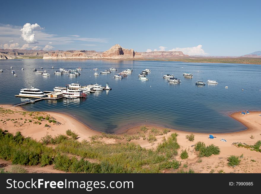 A view on Lake Powell recreation area near Page, AZ