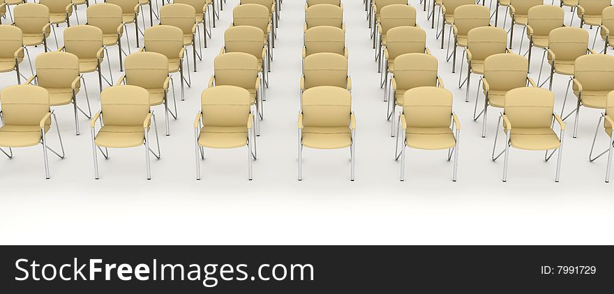 Group beige office chairs. On light background. Group beige office chairs. On light background
