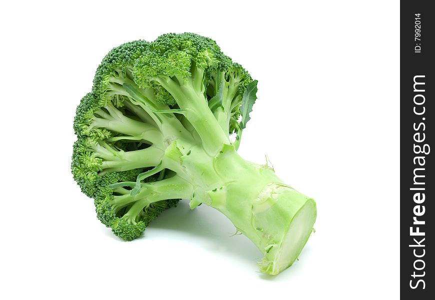 Broccoli isolated on white background. (fresh vegetable)