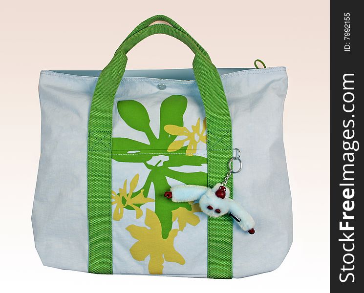 Green flower color fashion  woman bag