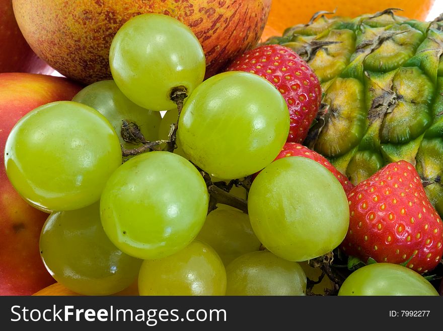 Background of ripe, summer fruits.