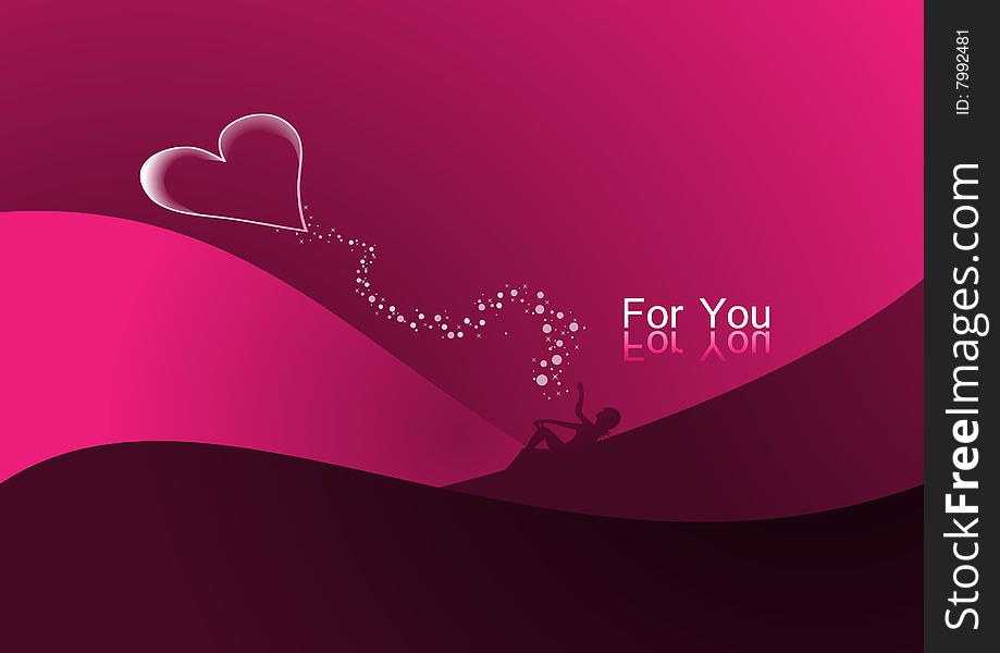 Background card designed for valentine day. Background card designed for valentine day
