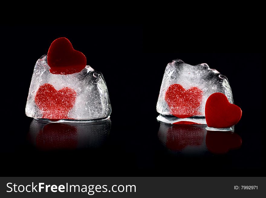 Four Hearts In Melting Icecubes 2