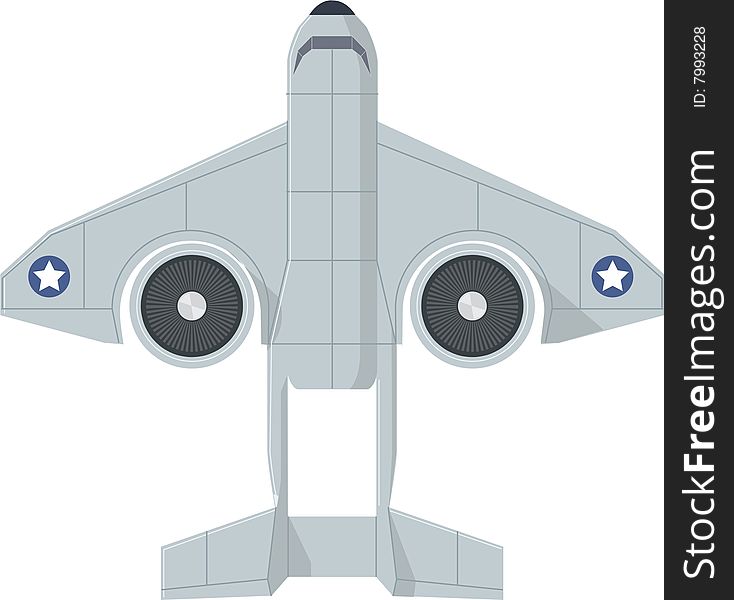 Simple bomber air plane illustration