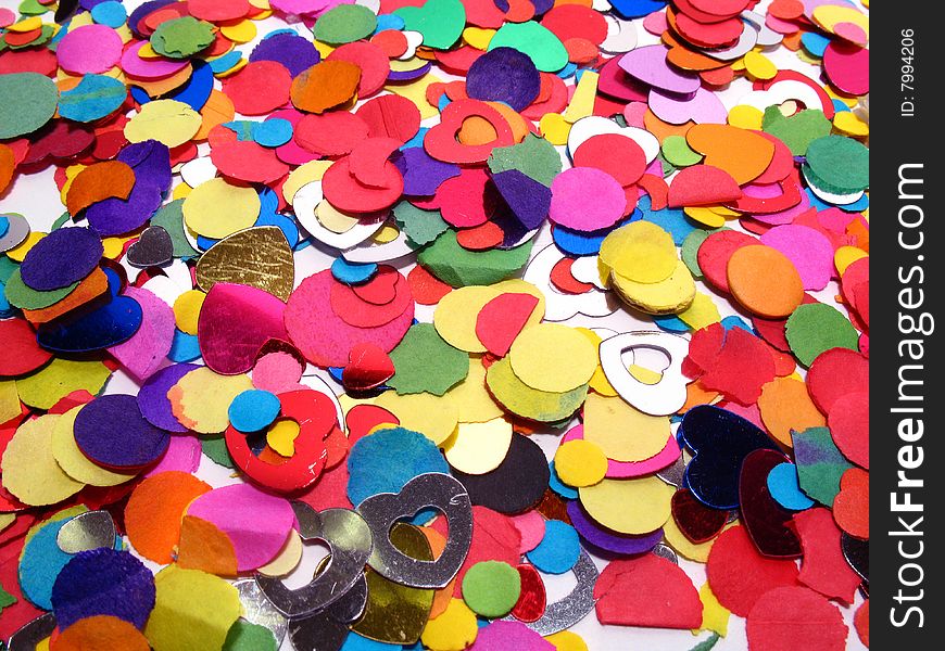 Detail confetti, the colored confetti background