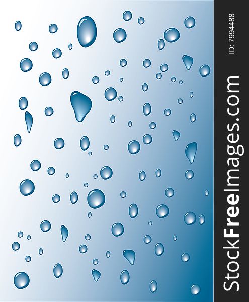 Drops on the glass, background vector