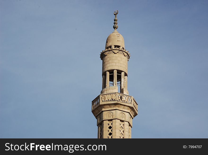 Mosque on a background blue sky, Khurgada, Egypt, Africa. Mosque on a background blue sky, Khurgada, Egypt, Africa