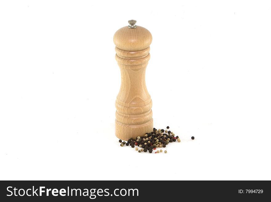 Pepper mill on a white background. Pepper mill on a white background.